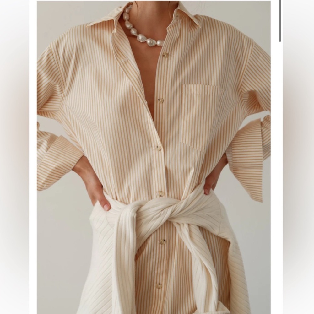 Donni. Pop Shirt Dress - Sunny Stripe